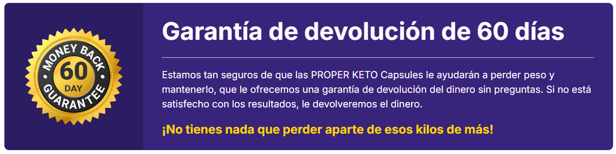 Proper Keto Capsules Guarantee